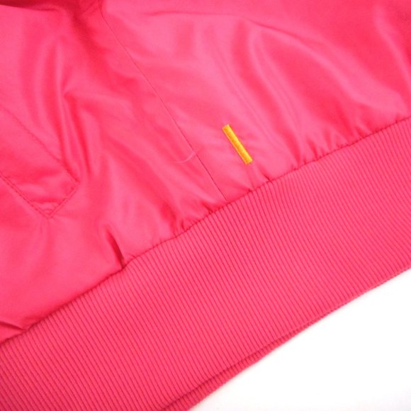 Lucy Hooded Light Jacket Women's Size XL Deep Pink Ruffled Trim Full Zip - Picture 10 of 10